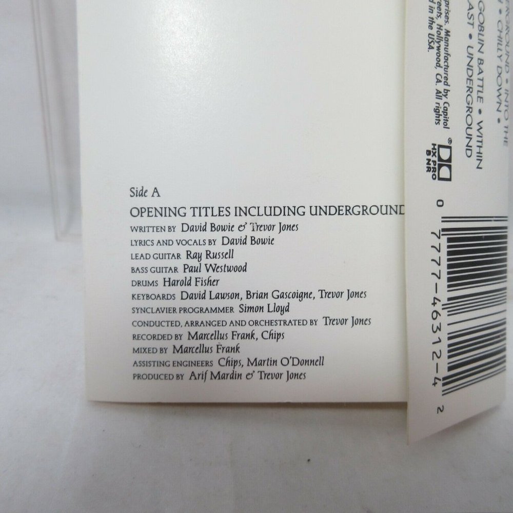 Labyrinth Original Motion Picture Soundtrack 1986 XDR EMI E4 46312 Cassette - Picture 6 of 9